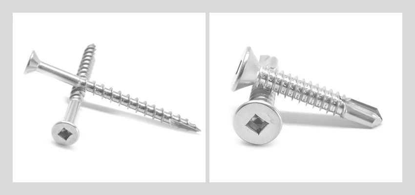 square slotted flat head screws types