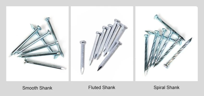 Twilled Fluted Concrete Nails types