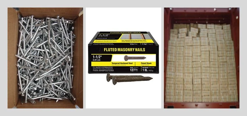 Twilled Fluted Concrete Nails package