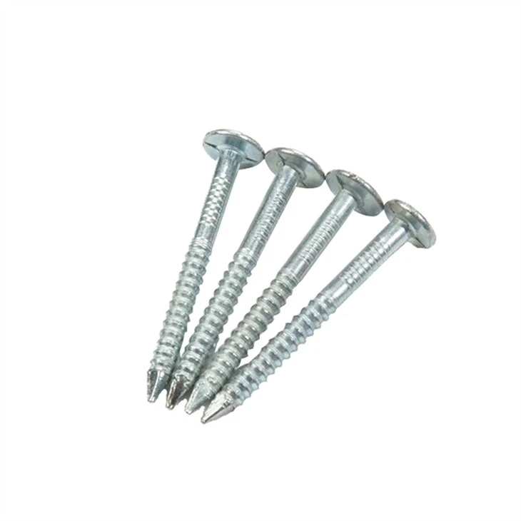 Clavos de tornillo de vástago de anillo de cabeza plana