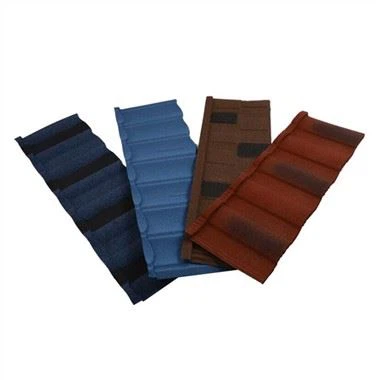 Azulejo metálico recubierto de piedra colorida Galvalume