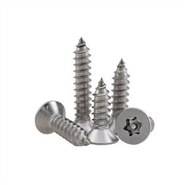 Tornillos autorroscantes Torx de cabeza plana de acero inoxidable