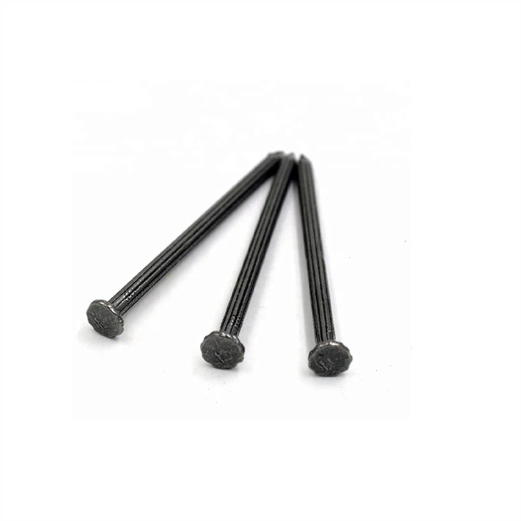 Black Painted Concrete Nails