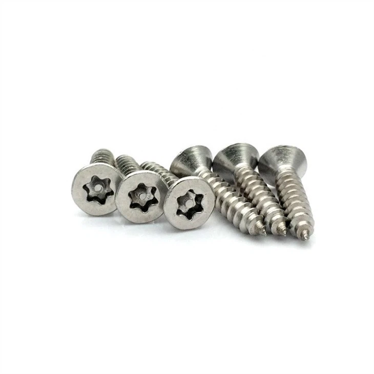 Fabricantes de tornillos autorroscantes Torx de cabeza plana de acero inoxidable
